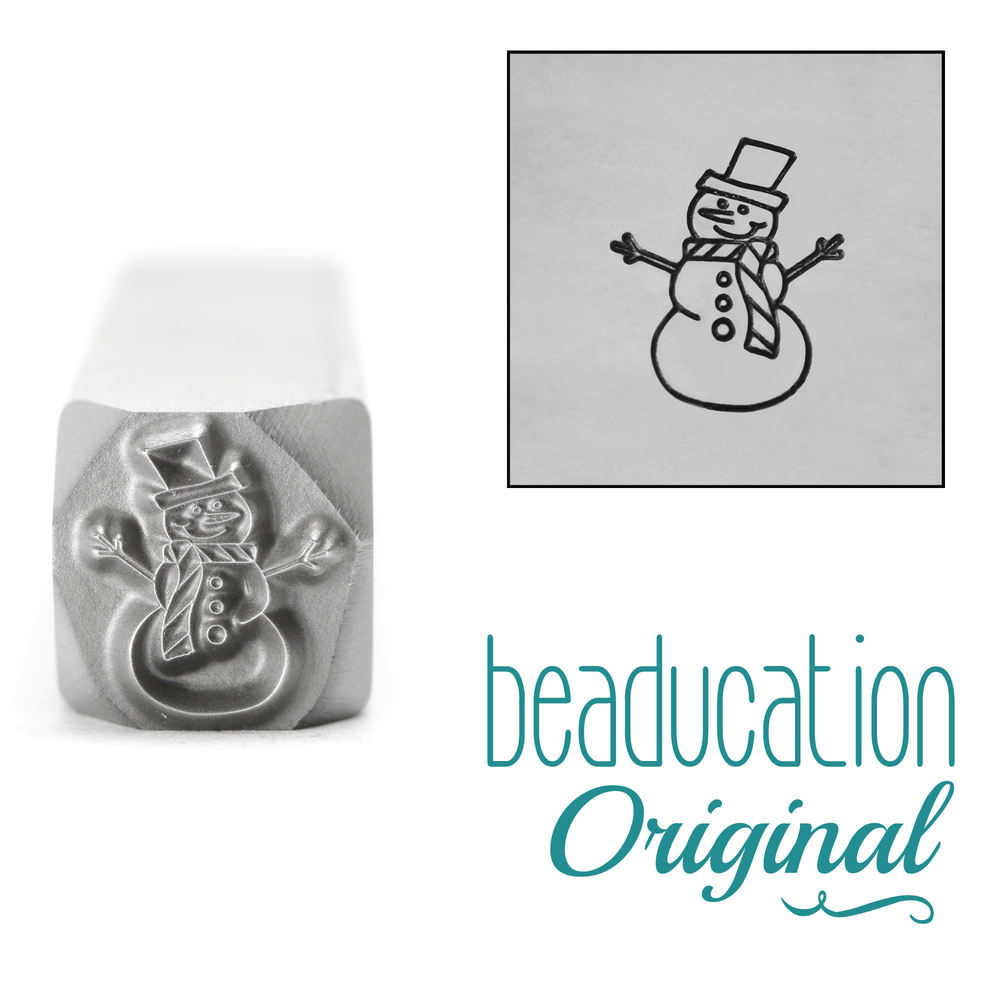 Metal Stamping Tools Snowman Metal Design Stamp, 8.2mm - Beaducation Original